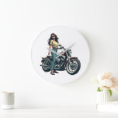 Dame Biker Grote Klok (Huis)