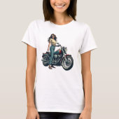 Dame Biker  T-shirt (Voorkant)
