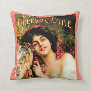 dame Biscuits Lefevre-Utile 1909 Kussen