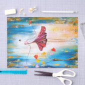 Dame blauw, ontkoppeld tissuepapier (Craft)