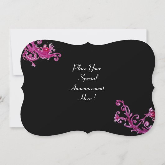 DAME BLAUWE MASKER Masquerade Feest, Rood Zwart Bl Kaart (Achterkant)