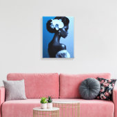 Dame Blue Canvas Afdruk (Insitu (Woonkamer))