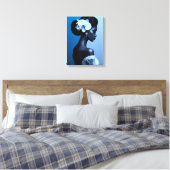 Dame Blue Canvas Afdruk (Insitu (Slaapkamer))
