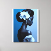 Dame Blue Canvas Afdruk (Voorkant)