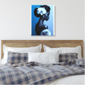Dame Blue Canvas Afdruk (Insitu (Slaapkamer))