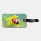 dame bovenop bagagelabel (Achterkant horizontaal)