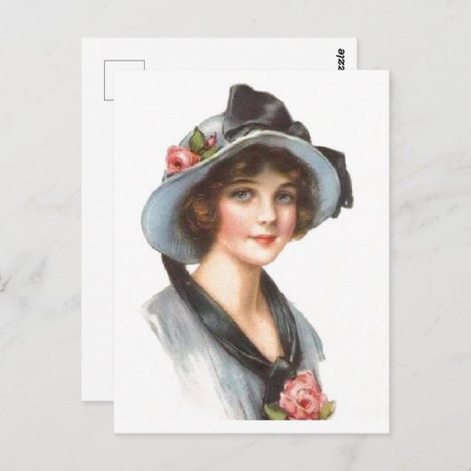  dame briefkaart (Voorkant / Achterkant)