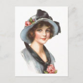  dame briefkaart (Voorkant)