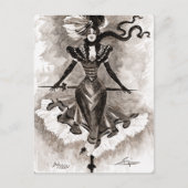 dame briefkaart (Voorkant)