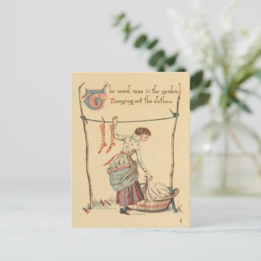 dame briefkaart (Staand voorkant)