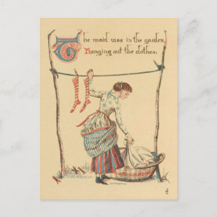 dame briefkaart