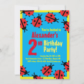 Dame Bug Animal Kind Birthday Party Uitnodigingen (Voorkant)