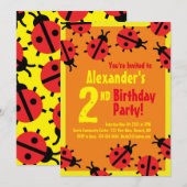 Dame Bug Animal Kind Birthday Party Uitnodigingen (Voorkant / Achterkant)