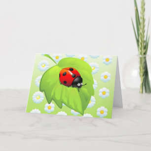 Dame Bug Easter Wenskaart Feestdagen Kaart