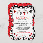 Dame Bug en ventilator Print Baby shower nodigt ui Kaart (Voorkant / Achterkant)