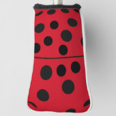 Dame Bug Red en zwart design Golfheadcover (Draai 90)