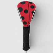 Dame Bug Red en zwart design Golfheadcover (Voorkant)