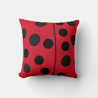 Dame Bug Red en zwart design Kussen