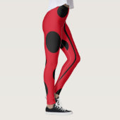 Dame Bug Red en zwart design Leggings (Rechts)