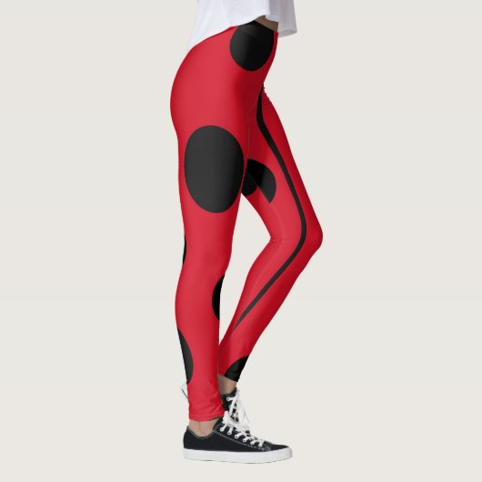 Dame Bug Red en zwart design Leggings (Rechts)