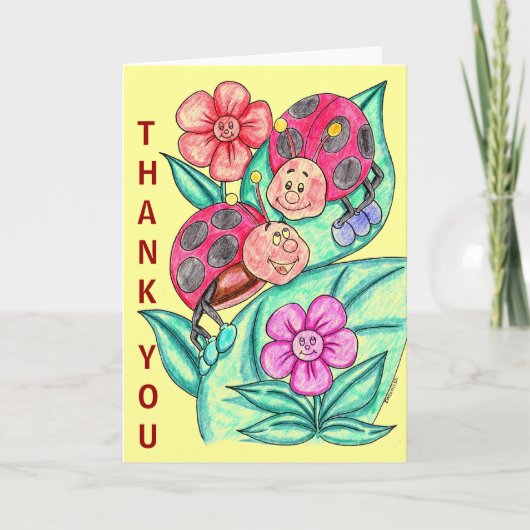 Dame Bug Thank You Card Bedankkaart (Voorkant)