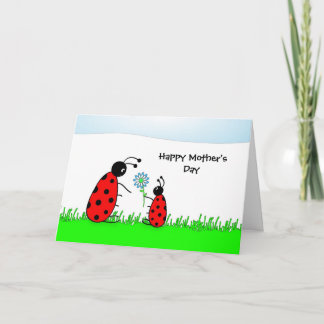 Dame Bugs en Bloem, Gelukkige Mother'sDay Kaart