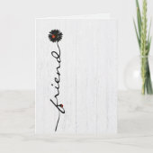 Dame bugs op zwarte maaltijd kaart (Voorkant)