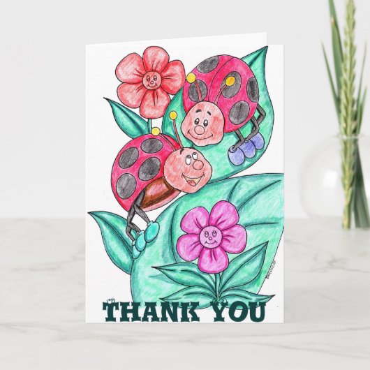 Dame Bugs Thank You Card Bedankkaart (Voorkant)