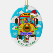 Dame Bus-kerstcadeautjes voor kerstcadeautjes op m Keramisch Ornament (Rechts)
