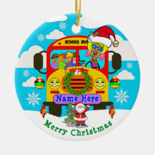 Dame Bus-kerstcadeautjes voor kerstcadeautjes op m Keramisch Ornament