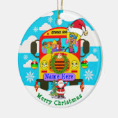 Dame Bus-kerstcadeautjes voor kerstcadeautjes op m Keramisch Ornament (Links)