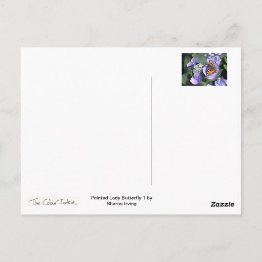 Dame Butterfly 1 Briefkaart (Achterkant)