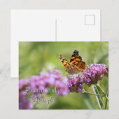 Dame Butterfly Briefkaart (Voorkant / Achterkant)
