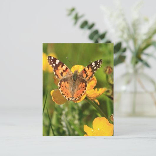 Dame Butterfly Briefkaart (Staand voorkant)