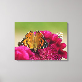 Dame Butterfly Canvas Afdruk