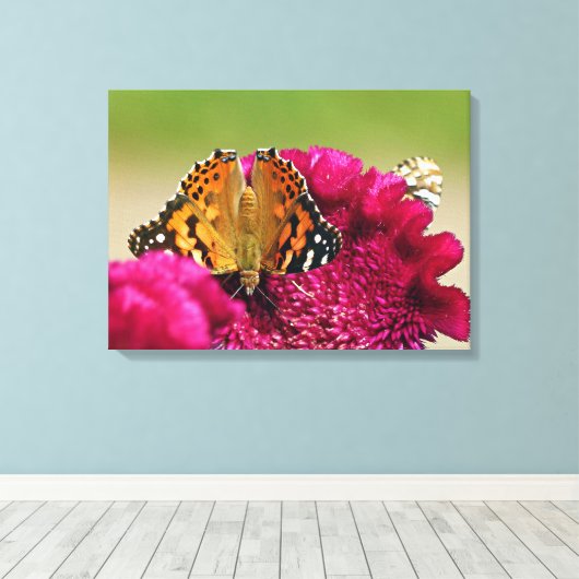 Dame Butterfly Canvas Afdruk (Insitu (Houten vloer))
