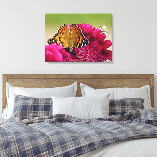 Dame Butterfly Canvas Afdruk (Insitu (Slaapkamer))