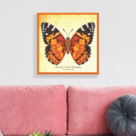 Dame Butterfly Canvas Afdruk (Insitu (Woonkamer))