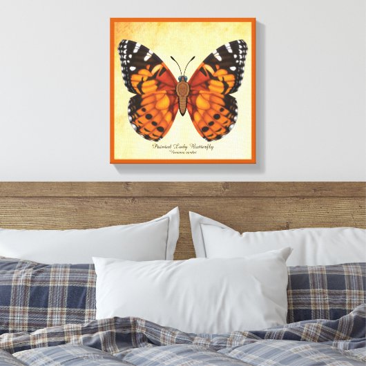Dame Butterfly Canvas Afdruk (Insitu (Slaapkamer))