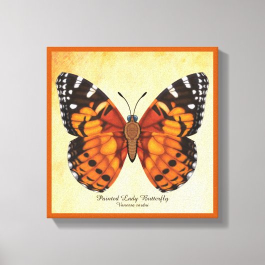 Dame Butterfly Canvas Afdruk (Voorkant)