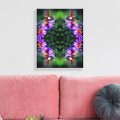 Dame Butterfly, gebilderd op Abstract rooster Canvas Afdruk (Insitu (Woonkamer))
