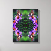 Dame Butterfly, gebilderd op Abstract rooster Canvas Afdruk (Voorkant)