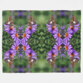 Dame Butterfly, gebilderd op Abstract rooster Fleece Deken (Voorkant (Horizontaal))