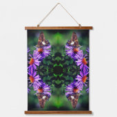 Dame Butterfly, gebilderd op Abstract rooster Hangend Wandkleed (Voorkant)