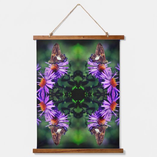 Dame Butterfly, gebilderd op Abstract rooster Hangend Wandkleed (Voorkant)