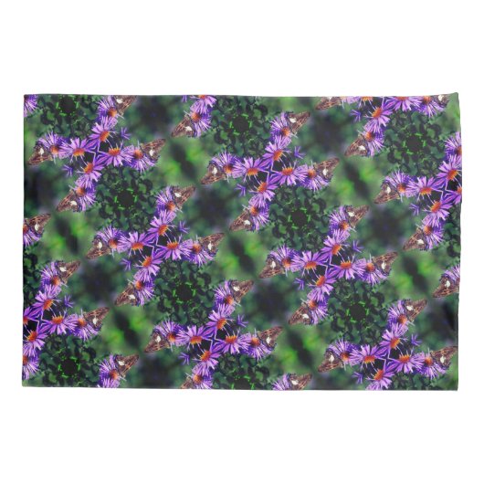 Dame Butterfly, gebilderd op Abstract rooster Kussensloop (Achterkant)