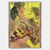 Dame Butterfly, geverfd op Myrtle Spurge Deken (Voorkant Verticaal)