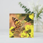 Dame Butterfly, geverfd op Myrtle Spurge Kaart (Staand voorkant)