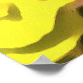 Dame Butterfly, geverfd op Myrtle Spurge Poster (Hoek)