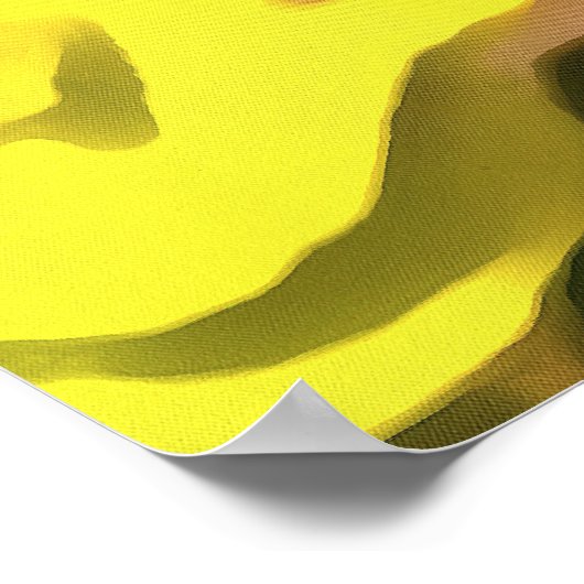 Dame Butterfly, geverfd op Myrtle Spurge Poster (Hoek)